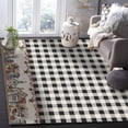 thumbnail image 4 of Area Rugs Indoor Non-Slip Rectangle Rug 2.7x5 Ft Country Barn House Bucket Farmhouse Black Buffalo Plaid Rug Rubber Backing Floor Mats Non Shedding Home Decor Carpet for Entryway Living Room, 4 of 8