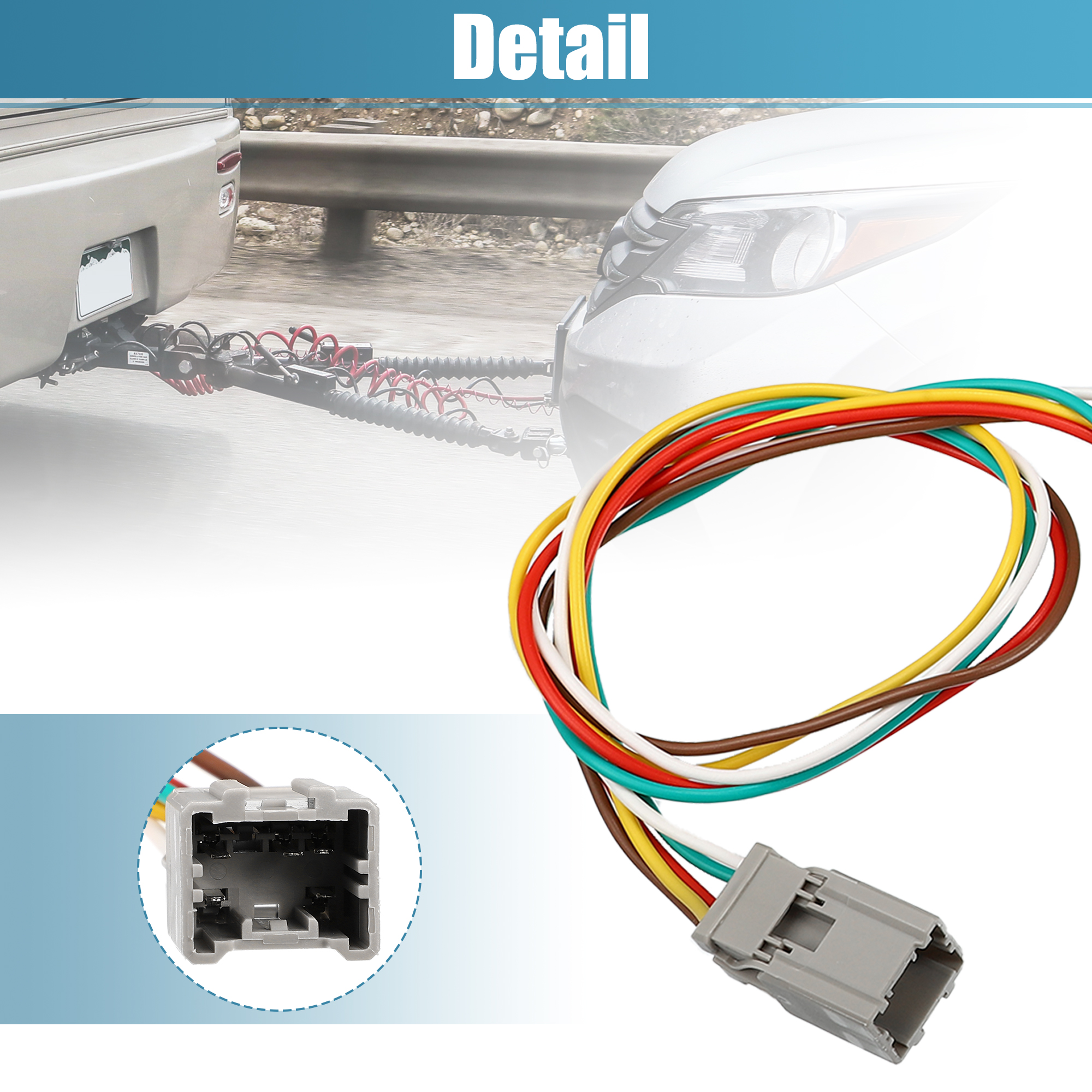 Unique Bargains OV2135-001 4-Pin Trailer Wiring Harness for Honda Accord CRV Element