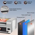 thumbnail image 1 of VEVOR Rodillo para perritos calientes, 12 capacidad para perritos calientes, 5 rodillos, máquina calentadora de cocción de acero inoxidable de 750 W con control de temperatura dual, 1 of 9