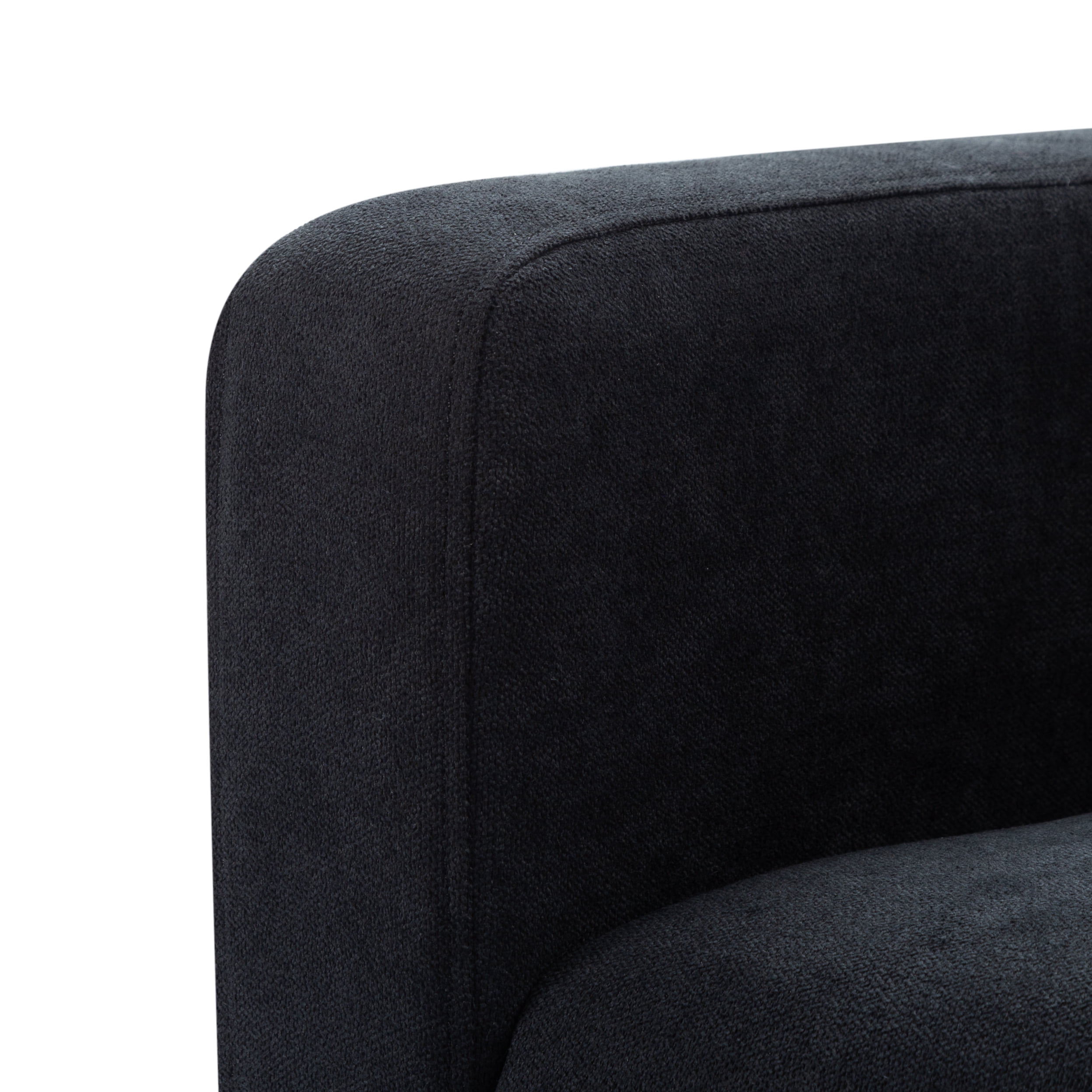 BSHTI 51.2" Modern Loveseat for Small Spaces, Linen Bled Upholstery, Ergonomic Loveseat with Removable Cushions & Solid Wood Legs, Black