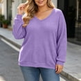 thumbnail image 4 of Enjoytime Plus Size Tops for Women Trendy Knit V-Neck Long Sleeve Shirts Loose Casual Fashion Fall Clothes 2026, 4 of 6