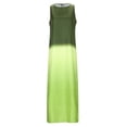 thumbnail image 4 of OVINYER Dress Women Casual Cotton Linen Sleeveless Slit Gradient Tie Dye Long Dress For Weekend Travel Date, 4 of 8