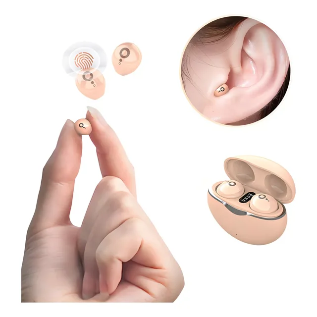 Auriculares invisibles verdaderamente inalámbricos con piel de color Bt