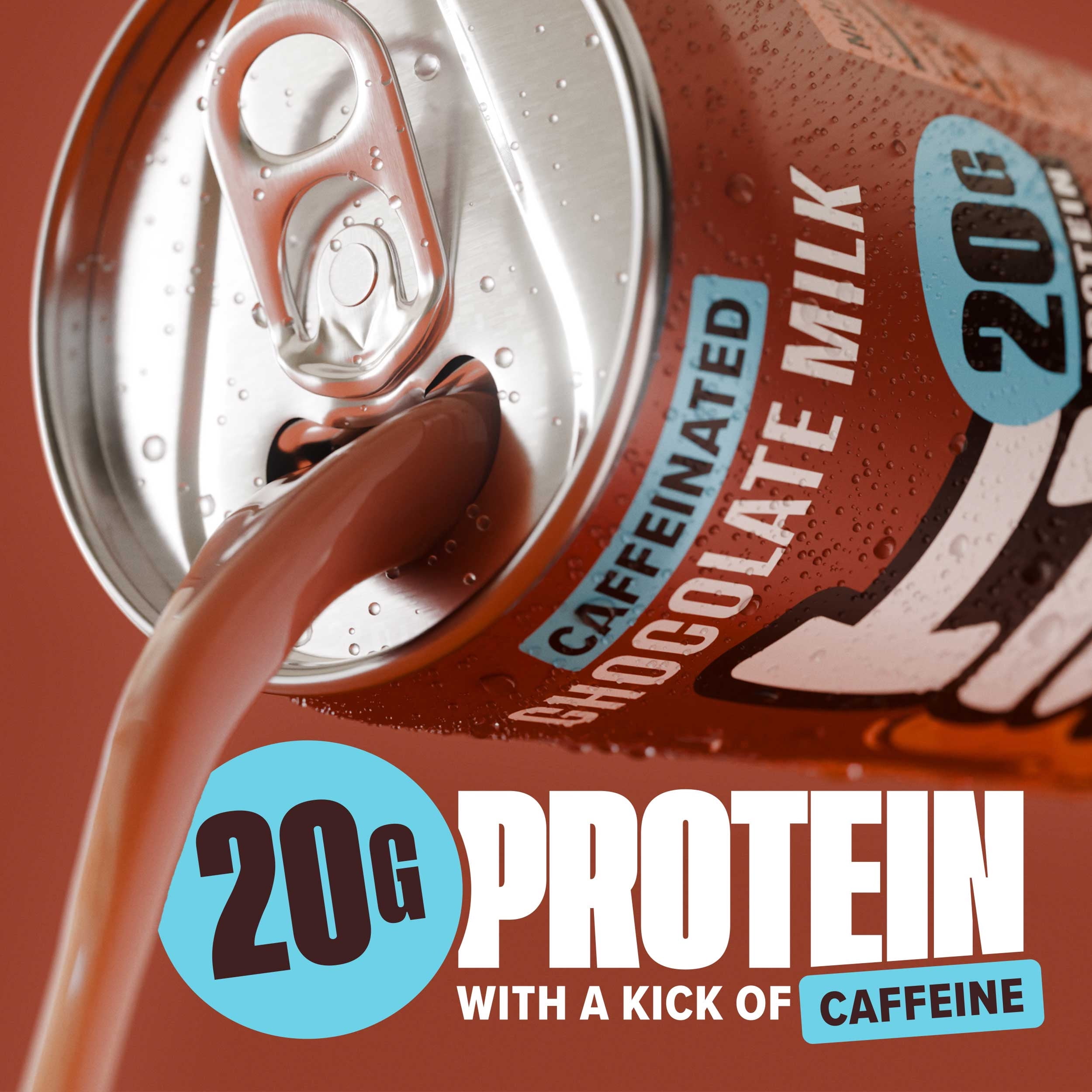 SPYLT High Protein Milk, Chocolate, 20g Protein, 60mg Caffeine, Sugar Free, 11 fl oz, 12 Cans - Packaging May Vary