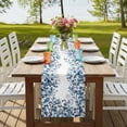 thumbnail image 4 of Table Runners 72 Inches Long Dress Scarves, Blue Green Eucalyptus Leaves Farmhouse Kitchen Table Runner, Coffee Tablerunners, Spring Summer Botanical 14x72 Inch, 4 of 9