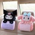 thumbnail image 4 of Manta creativa de dibujos animados My Melody Kuromi Cinnamoroll, manta cálida y reposacabezas para asiento de coche, almohada para la siesta, manta para niña, 4 of 5