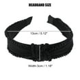 thumbnail image 2 of Unique Bargains 1 Pc Bling Pearl Knotted Headband Hairband for Women Black 1.18 Inch Wide, 2 of 7