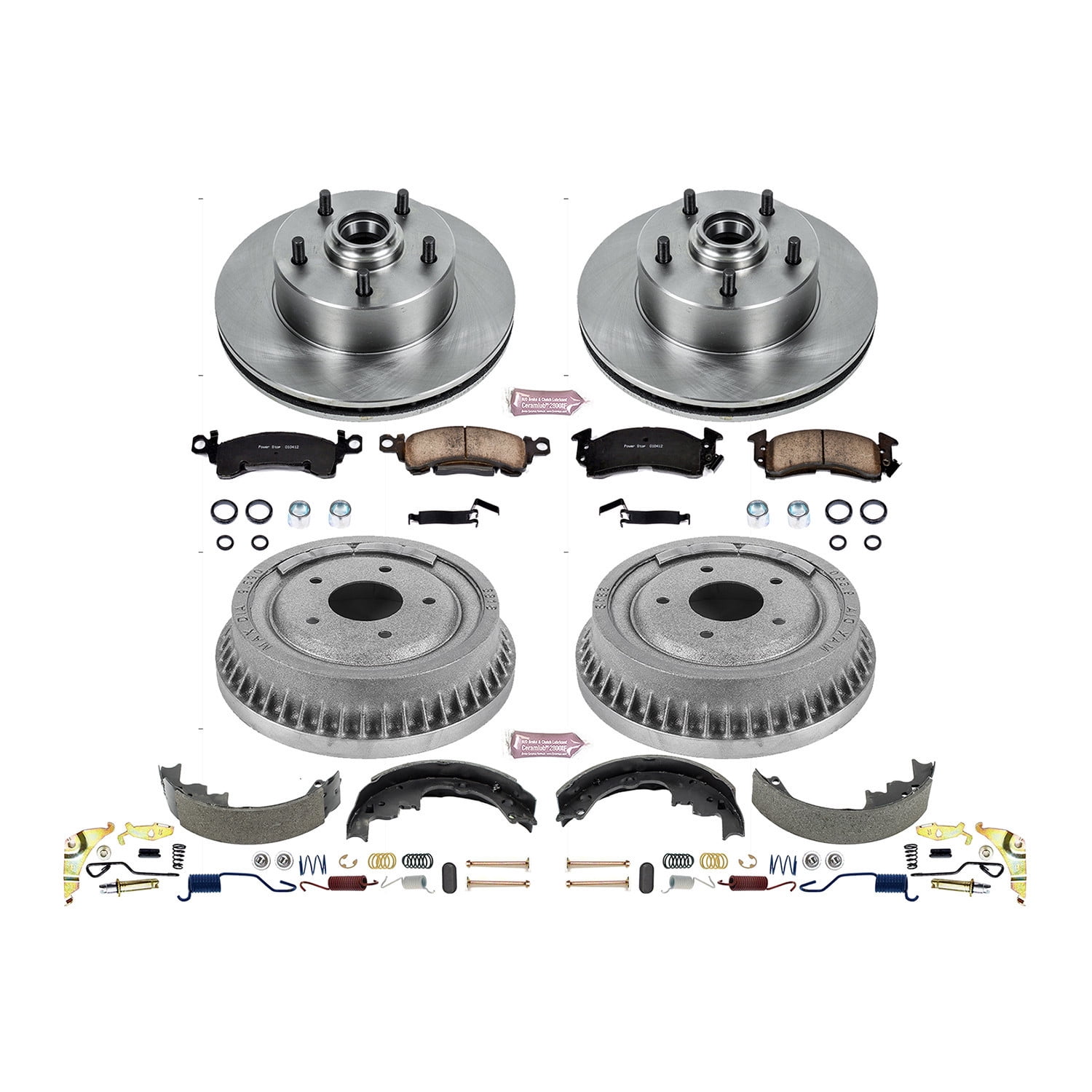 Power Stop Front and Rear Stock Replacement Drum and Shoe Kit KOE15055DK
