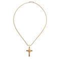 thumbnail image 2 of Collier Crucifix en Or, Couleur Exquise 23.6in Chaîne Style Rétro Collier Crucifix pour les Femmes, 2 of 8