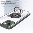 thumbnail image 2 of Allytech for Apple iPhone 13 Case, 360° Rotatable Ring Holder Kickstand Magnetic Shockproof TPU Frame Transparent Acrylic Back Phone Protective Shell Case Cover for iPhone 13 5G 6.1" 2021, Darkgreen, 2 of 5