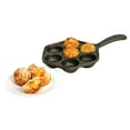2X Cast Iron Stuffed Nonstick StuffedPancake Pan,Munk/Aebleskiver,House