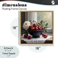 thumbnail image 3 of Cherry & Blossom Still Life Gold Framed Floater Canvas Wall Art, design by Lettered and Lined, 3 of 10