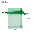 thumbnail image 2 of 100pcs Bolsas de Organza 2x3 Pulgadas Pouches de Favor con Cordón Color Verde Oscuro, 2 of 7
