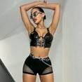 thumbnail image 2 of Punk Leather Belts for Women O-Rings Chains Goth Rock Garters Strap for Woman Waist Chain Belt, 2 of 13