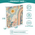 thumbnail image 3 of FORMRS 3 Ring Binder 1.5 inch with Pockets Set of 2 Clip Board 200 Sheets Capacity, Beige Rainbow Clouds, 3 of 8