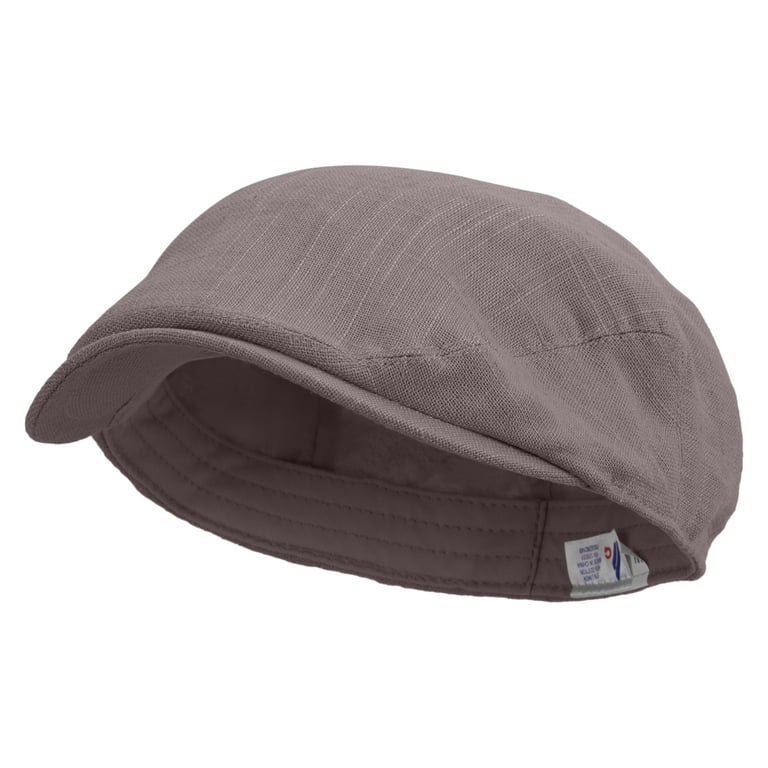 Golden Egypt Gods Symbol Embroidered Big Size Men's Linen Ivy Cap