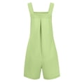 thumbnail image 1 of 2DXuixsh Womens Rompers for Summer Summer Fresh Sweet Jumpsuits Women Sleeveless Straight Jacquard Solid Color Bibs Soft Womens Rompers and Jumpsuits Green Size S, 1 of 5