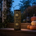 thumbnail image 2 of Halloween Decor Hanging Lanterns, Battery Powerd Evil Eye Star Decorative Lamp, Outdoor Waterproof Hollow Out Retro Metal Night Light for Patio Balcony Yard Walkway Garden Decor, 2 of 6