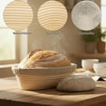 thumbnail image 2 of Bread Proofing Baskets Set of 2, 10 inch Sourdough Proofing Basket w/Liners Perfect for Professional & Home Sourdough Bread Baking (Oval), 2 of 8
