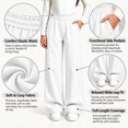 thumbnail image 2 of Gaxelrn Girls Wide Leg Casual Pants, Ruffled Elastic Waist Pull-On Sweatpants with Pockets, Solid Color Trousers for Ages 5-15,Size 5-6 T, 2 of 5