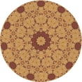 thumbnail image 1 of Ahgly Company Machine Washable Indoor Round Transitional Mahogany Brown Area Rugs, 6' Round, 1 of 7