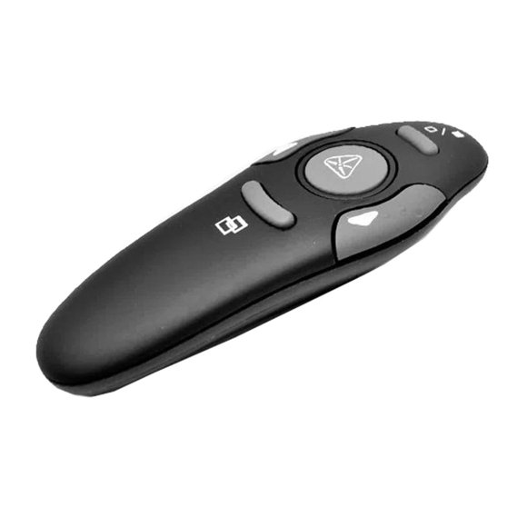 Presentador inalámbrico Coolbox láser rojo, 2.4GHz, usa pilas, negro