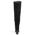 thumbnail image 4 of Journee Womens Kaison Stacked Heel Over The Knee Boots, Widths Available, 4 of 10