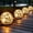 Warm White, variant on 4 Pack Solar Globe Lights Outdoor Waterproof, 800mAh Solar Garden Lights with Cracked Glass Ball, Auto On/Off Decorative Solar Orbs for Yard Patio Lawn Pathway Backyard