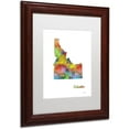 thumbnail image 2 of Trademark Fine Art "Idaho State Map-1" Canvas Art by Marlene Watson, White Matte, Wood Frame, 2 of 4