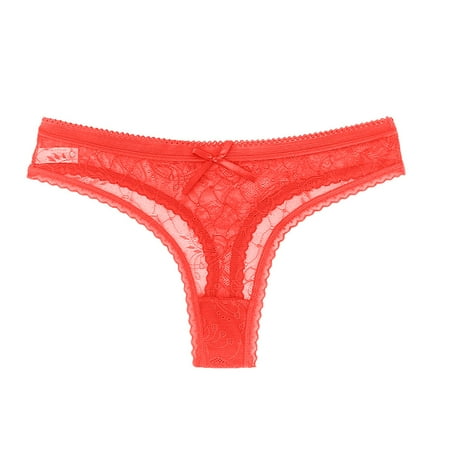 

Rovga Women Lace Panty Red Seamless Thongs 1 Pcs Women Underwear