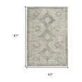 thumbnail image 5 of HomeRoots 480320 5 x 7 ft. Ivory Gray & Blue Southwestern Power Loom Non Skid Rectangle Area Rug, 5 of 5
