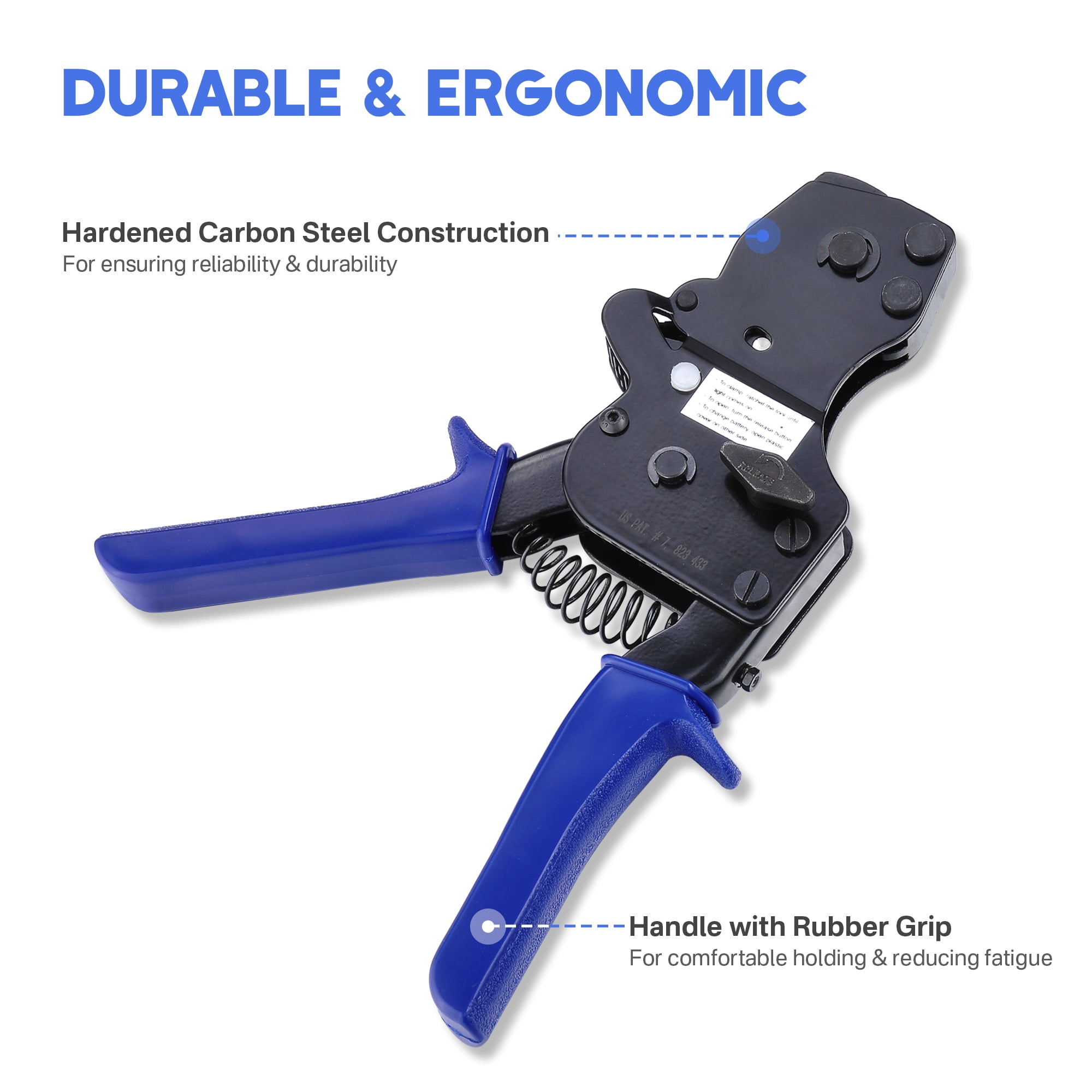 Yescom PEX Ratchet Cinch Clamp Tool for 3/8" 1/2" 5/8" 3/4" 1" Stainless Steel Clamp Rings ASTM F2098