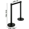 thumbnail image 2 of VEVOR Crowd Control Stanchion, Set of 8 Pieces Stanchion Set, Stanchion Set with 6.6 ft/2 m Black Retractable Belt, Black Crowd Control Barrier w/Concrete and Metal Base – Easy Connect Assembly, 2 of 9