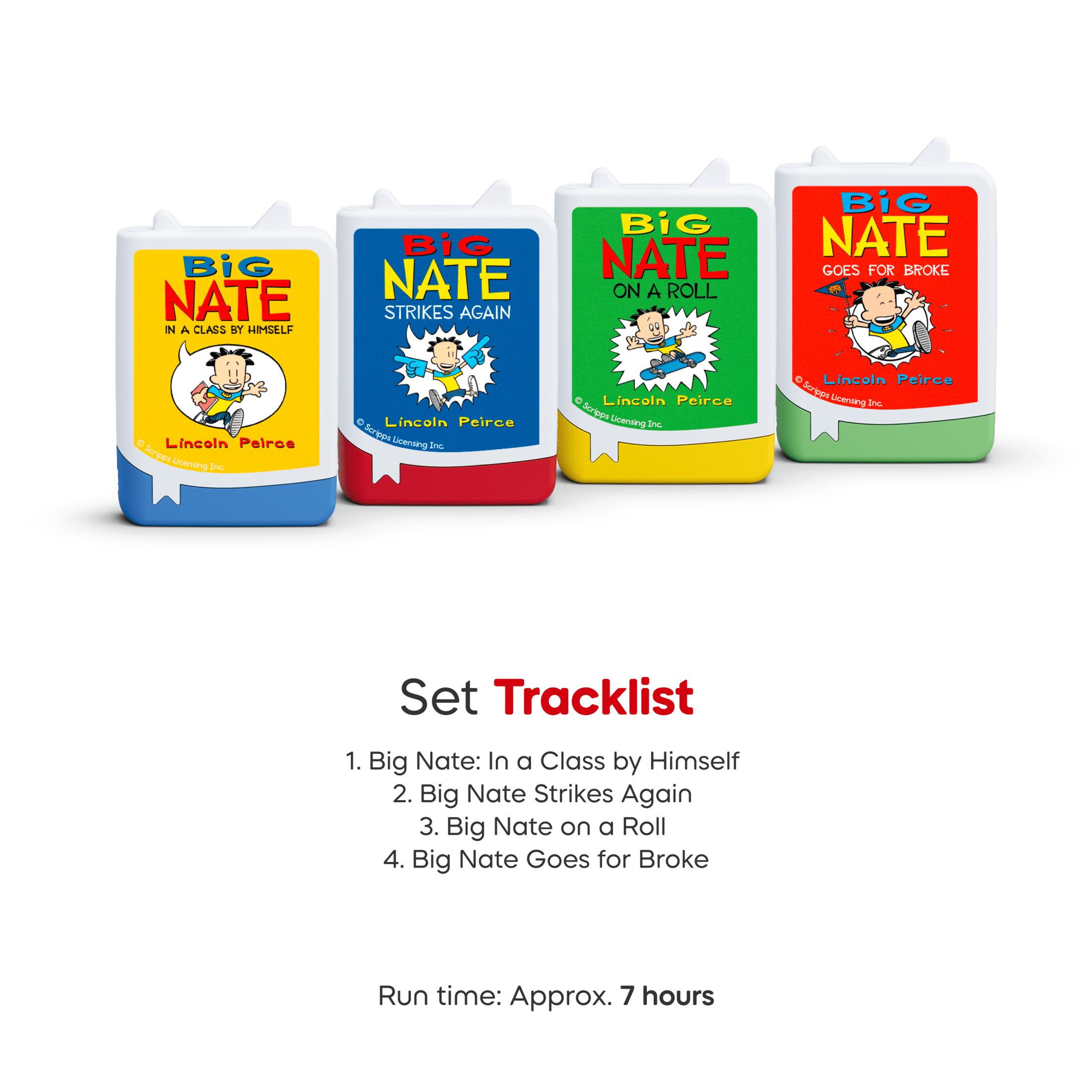tonies Big Nate Audio Audiobooks Set, 4 Pack, Age Group 8+