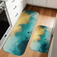thumbnail image 4 of Blue and Gold Marble Pattern Kitchen Mat Set Of 2,Anti-Fatigue Floor Mats, Non-Slip Standing Mats for Kitchen, 47x17 and 30x17 Inches, 4 of 4