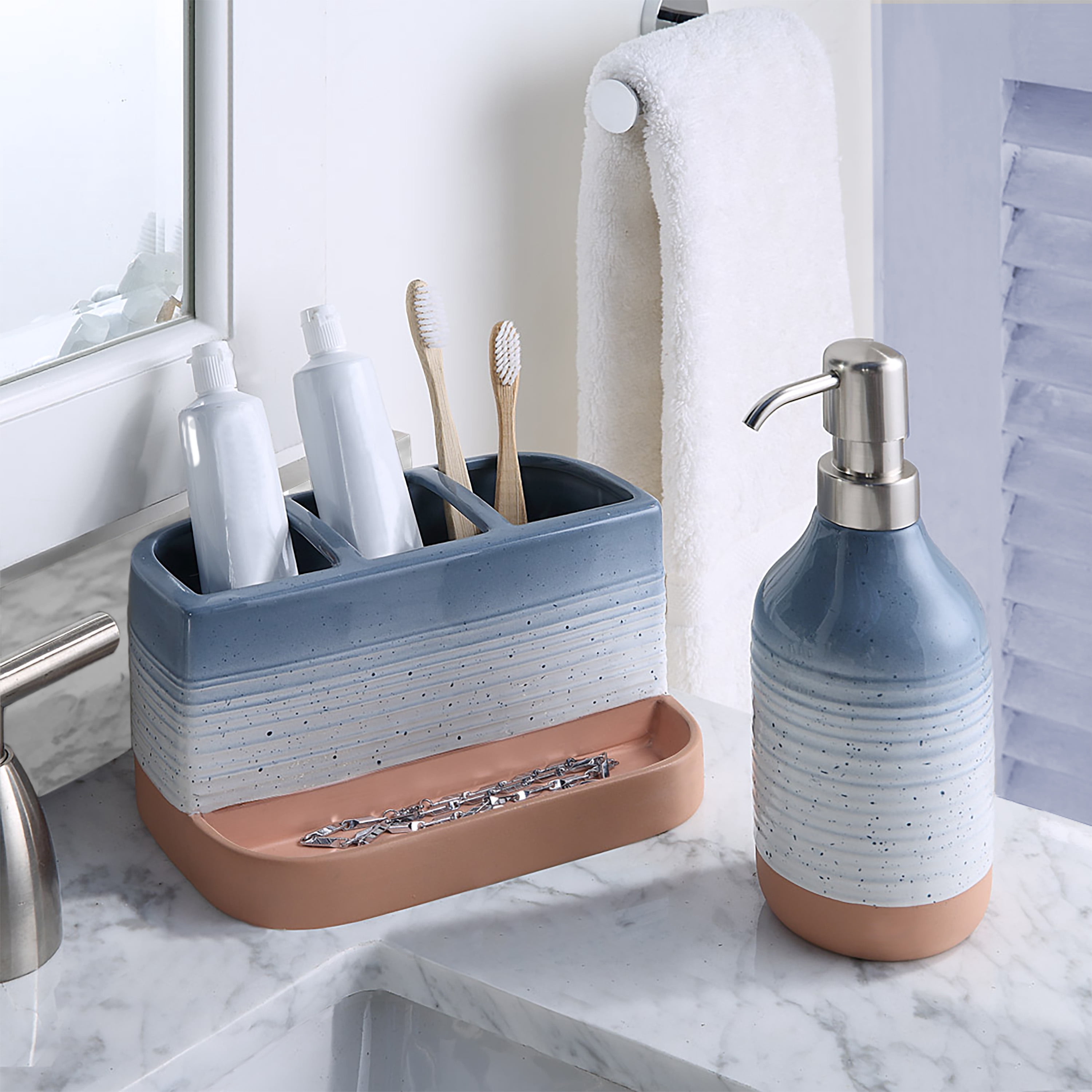 Better Homes & Gardens Ceramic Blue Ombre Soap Pump