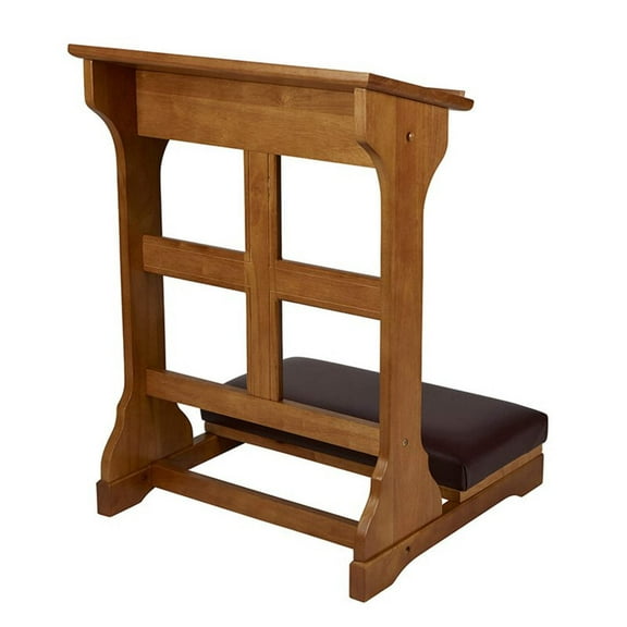 Christian Brands F4597 Oak - Cross Padded Kneeler