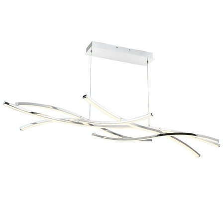 

Wac Lighting Pd-60964 Divergence 9 Light 64 Wide Led Abstract Chandelier - Chrome