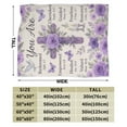 thumbnail image 3 of Christian Gifts for Women Purple Inspirational Religious Blanket Catholic Baptism Gifts for Faith Girl Mom Friend Sister Grandma Christian Prayer Throw Blankets Birthday Present 50x40, 3 of 5