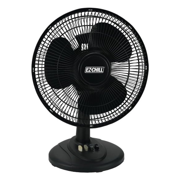 Ventilador de mesa EZ-CHILL SB-MTSH05-BLK, 30 cm, 3 velocidades, oscilante, negro