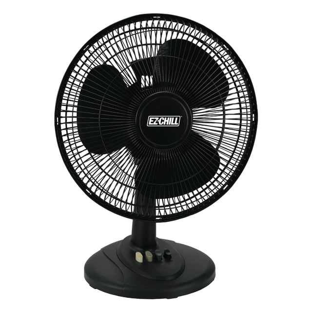 Ventilador de mesa EZ-CHILL SB-MTSH05-BLK, 30 cm, 3 velocidades, oscilante, negro