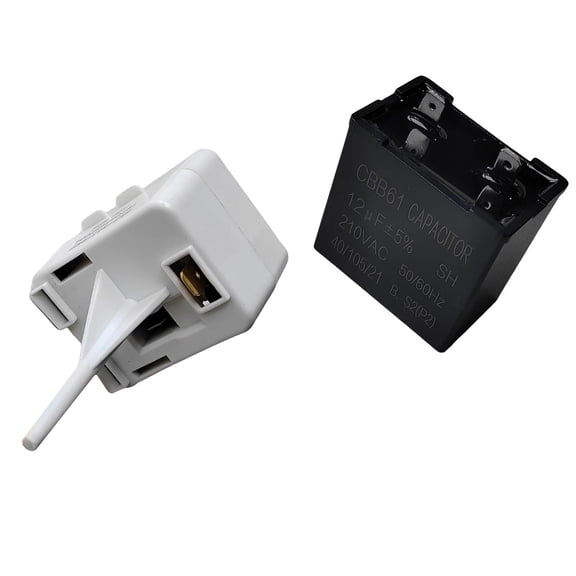 TAPDRA Refrigerator Start Relay Capacitor Kit for GE Hotpoint WR09X10107 WR55X24064 Includes Run Capacitor Direct Replacement Quality