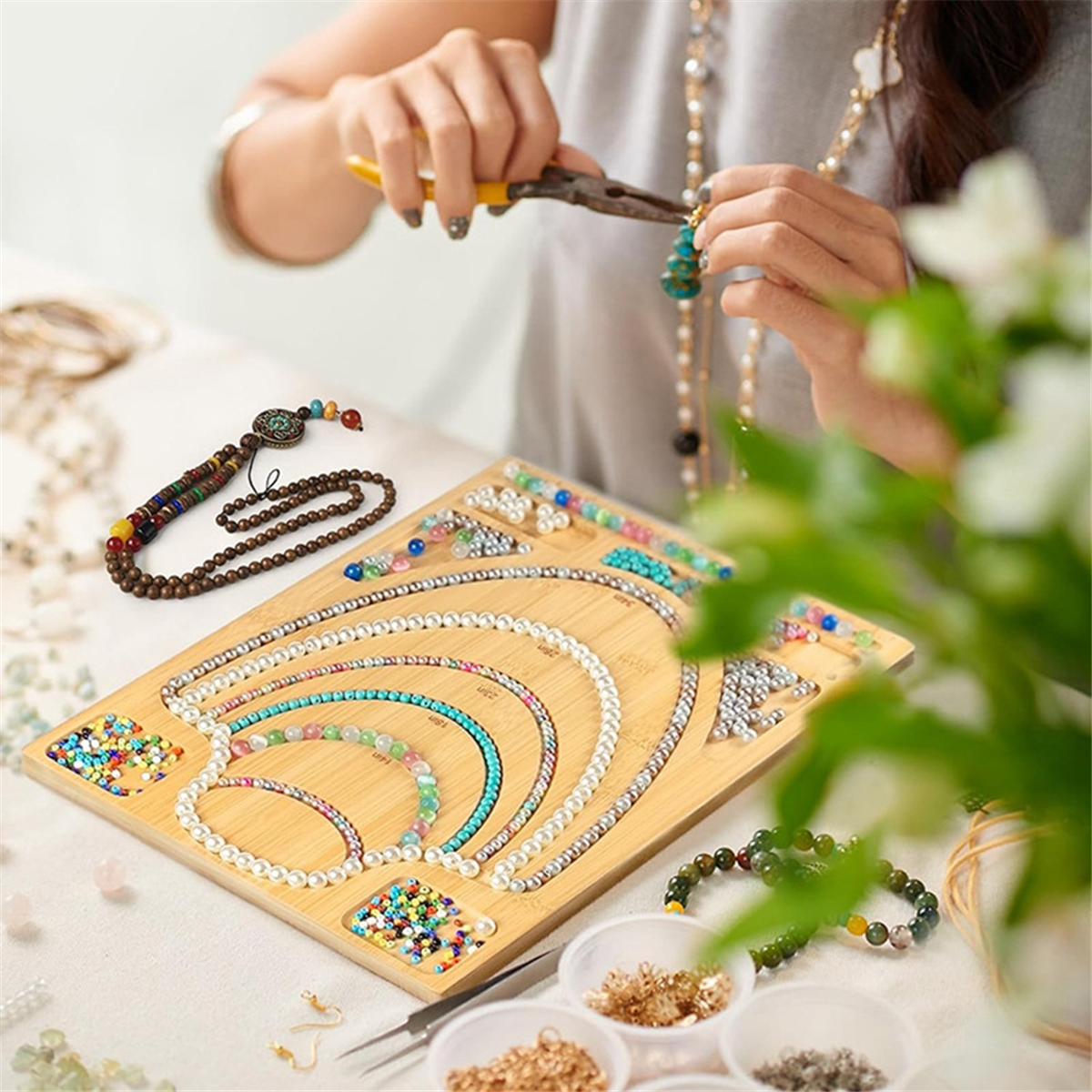 Combo Beading Board for Jewelry Bracelets Necklaces Making, Bead Design Board for Jewelry Making, Bead Plate