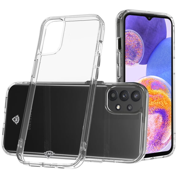 For Samsung Galaxy A03S Premium Hybrid HD Crystal Clear Hard PC Back Gummy Thick 2.0mm TPU Frame Slim Fit Cover ,Xpm Phone Case [ Transparent ]