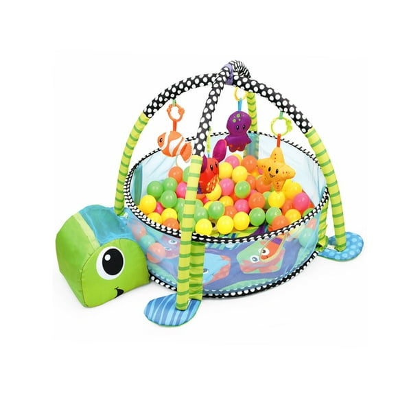 Gimnasio 2 en 1 AEIOU Pelotas Divertidas Tortuga Verde Walmart en linea