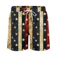 thumbnail image 2 of Pitauce Mens Swim Trunks 4th of July Patriotic Beach Vacation Shorts Quick Dry Casual Drawstring Board Shorts Swim Bathing Suit (Available in Big & Tall, S-5XL), 2 of 6