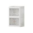 thumbnail image 3 of Aurorax Double Door Cosmetic Storage Cabinet with Shelves Foldable Space Saving Acrylic Makeup Organizer for Bathroom Bedroom Office, 3 of 7