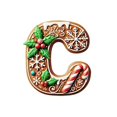 thumbnail image 5 of AuroraX Christmas Decorations Birthday Party Ornaments , DIY 3.15 Inch Letter Ornaments , Christmas Tree Holiday Hanging Wall Decor (Letter C), 5 of 5