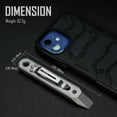 thumbnail image 6 of Pry Bar, Key Unity 4.29 inch Titanium EDC Pry Bar Crowbar Multi Tool with Screw Bit Driver & Pocket Clip, KR00, 6 of 8