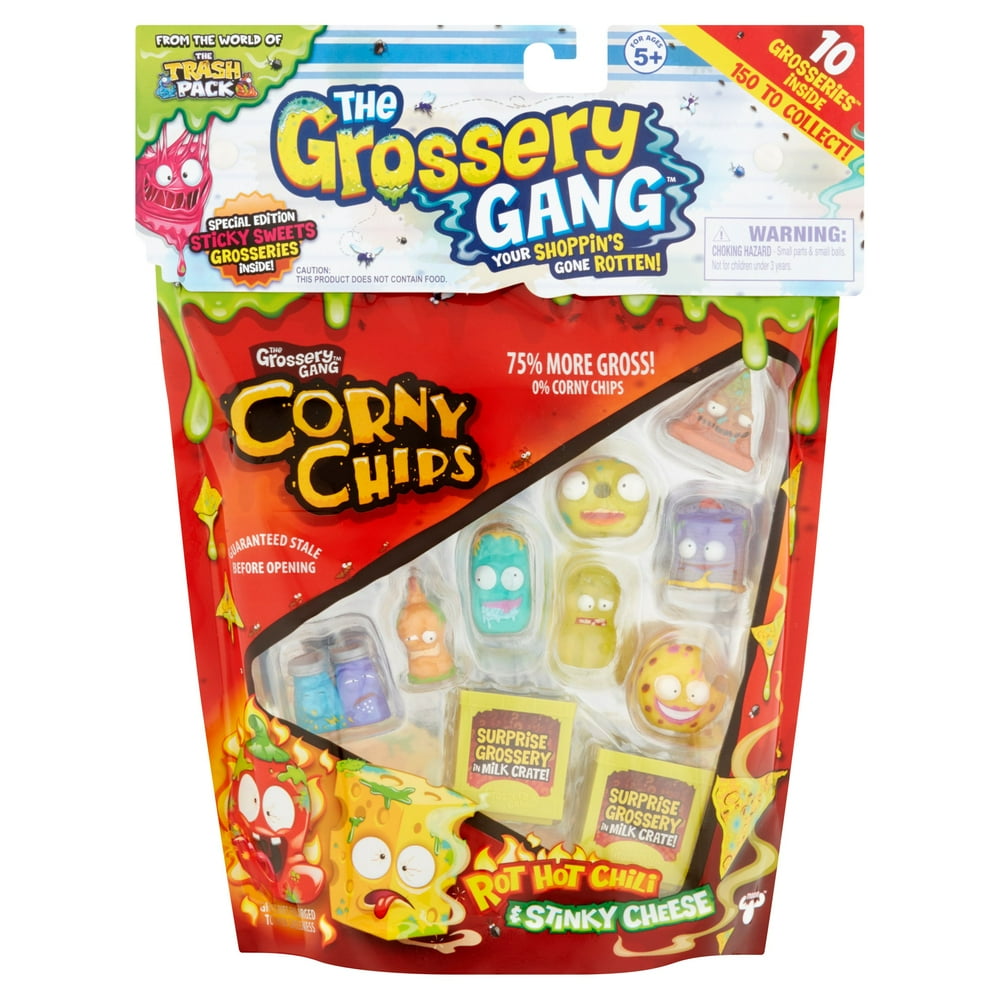 The Grossery Gang Rot Hot Chili & Stinky Cheese Corny Chips, 10 Piece